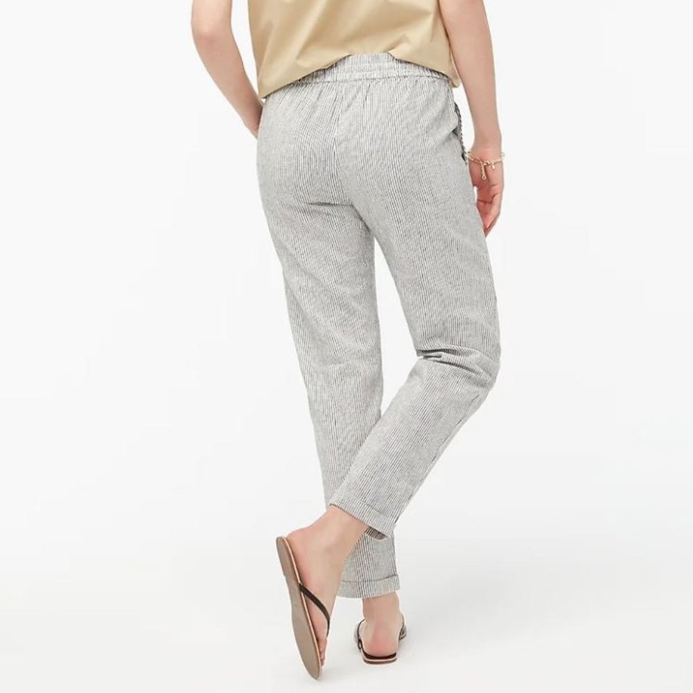 J. Crew Factory Striped Linen Pants